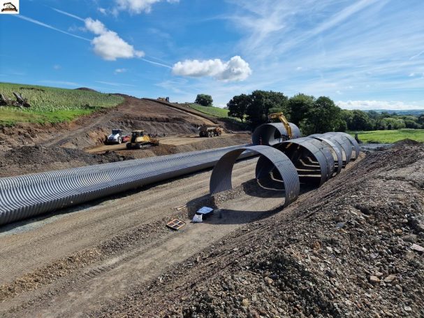 a40 llanddewi bypass setting out 1 south wales